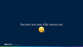 ©2021 VMware, Inc. 43
Secrets are also K8s resources
&
 