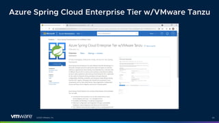 ©2021 VMware, Inc. 64
Azure Spring Cloud Enterprise Tier w/VMware Tanzu
 