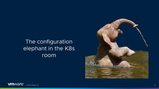 ©2021 VMware, Inc. 37
The configuration
elephant in the K8s
room
 