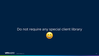 ©2021 VMware, Inc. 45
Do not require any special client library
$
 