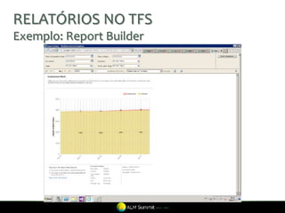 RELATÓRIOS NO TFS
Exemplo: Report Builder
 