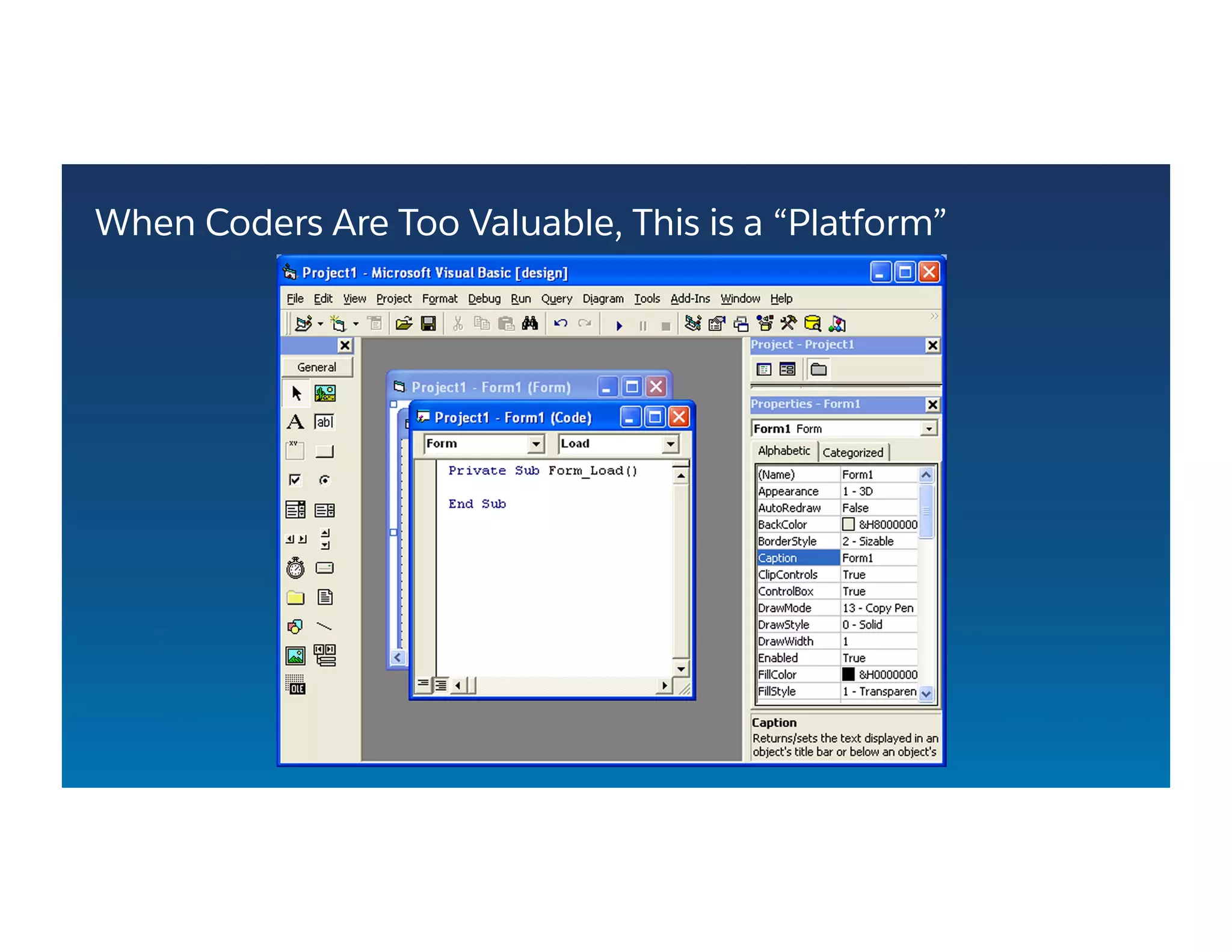 When Coders Are Too Valuable, This is a “Platform”
 