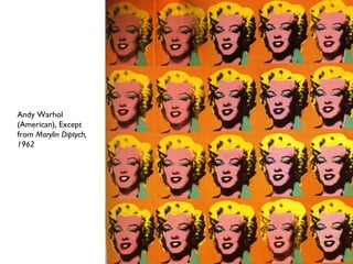Andy Warhol
(American), Except
from Marylin Diptych,
1962
 