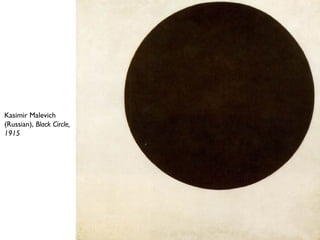 Kasimir Malevich
(Russian), Black Circle,
1915
 