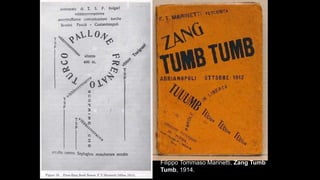 Filippo Tommaso Marinetti, Zang Tumb
Tumb, 1914.
 