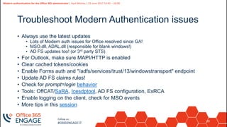 O365Engage17 - Modern authentication for the office 365 administrator | PDF