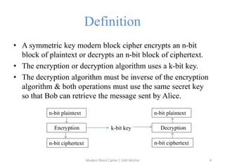 Modern block cipher | PPTX