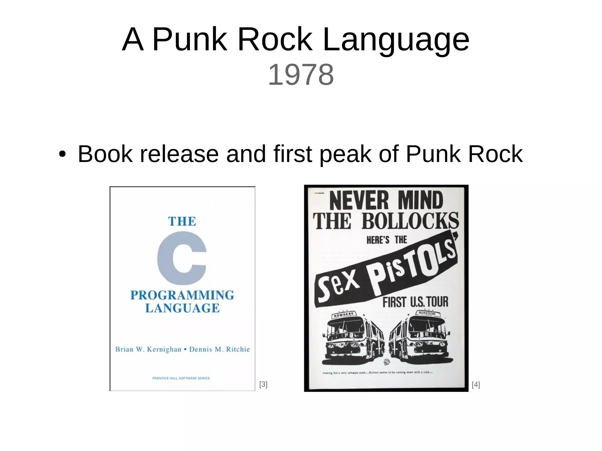 A Punk Rock Language
1978
● Book release and first peak of Punk Rock
[4][3]
 