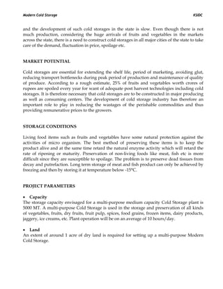 Modern cold storage ksidc | PDF