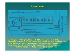 Yarn Manufacturing Process : Comber Part II [Modern combers] | PDF