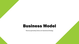 Business Model
Revenue-generating Tactics and Operational Strategy
 