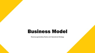 Business Model
Revenue-generating Tactics and Operational Strategy
 
