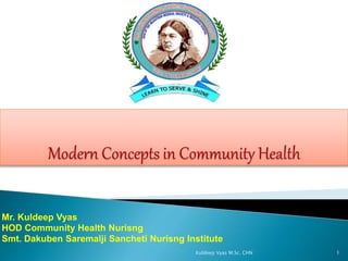 Mr. Kuldeep Vyas
HOD Community Health Nurisng
Smt. Dakuben Saremalji Sancheti Nurisng Institute
1Kuldeep Vyas M.Sc. CHN
 