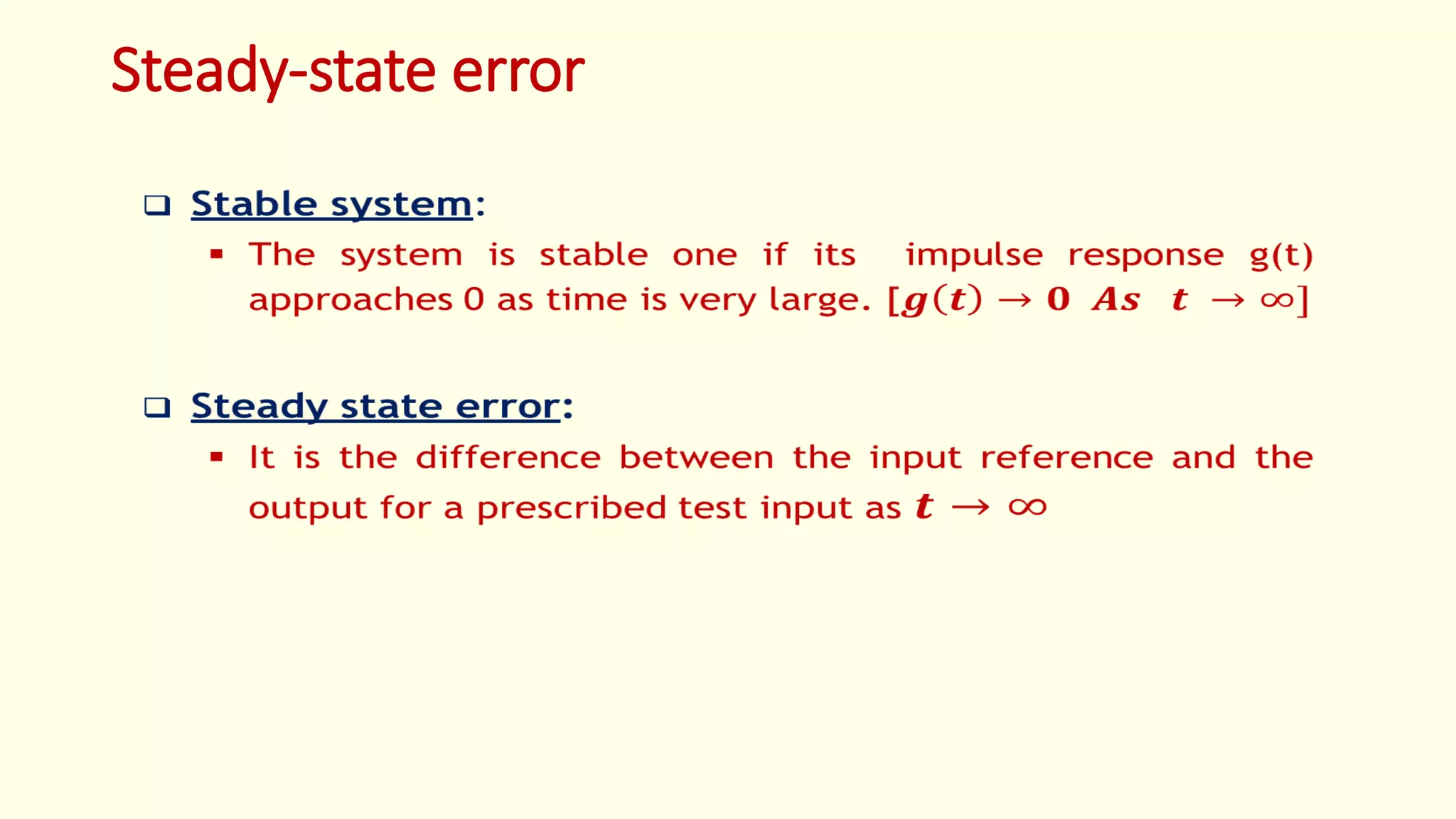 Steady-state error
 