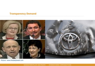 Transparency Demand




Picture: www.thedailybeast.com

                                 BURSON-MARSTELLER ASIA-PACIFIC   EVIDENCE-BASED COMMUNICATIONS
 
