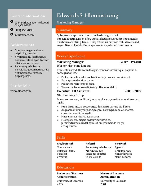 modern cv template 03 hloom resume modern