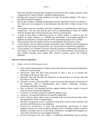 Solutions for Problems: Modern Database Management (12th Edition) by ...