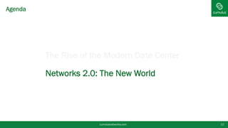 cumulusnetworks.com 12
• The Rise of the Modern Data Center
• Networks 2.0: The New World
Agenda
 