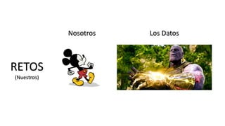RETOS
(Nuestros)
Nosotros Los Datos
 
