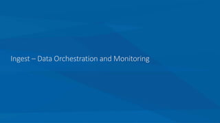 Ingest – Data Orchestration and Monitoring
 