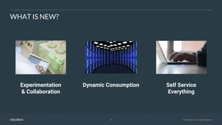 16 © Cloudera, Inc. All rights reserved.
WHAT IS NEW?
Experimentation
& Collaboration
Dynamic Consumption Self Service
Everything
 