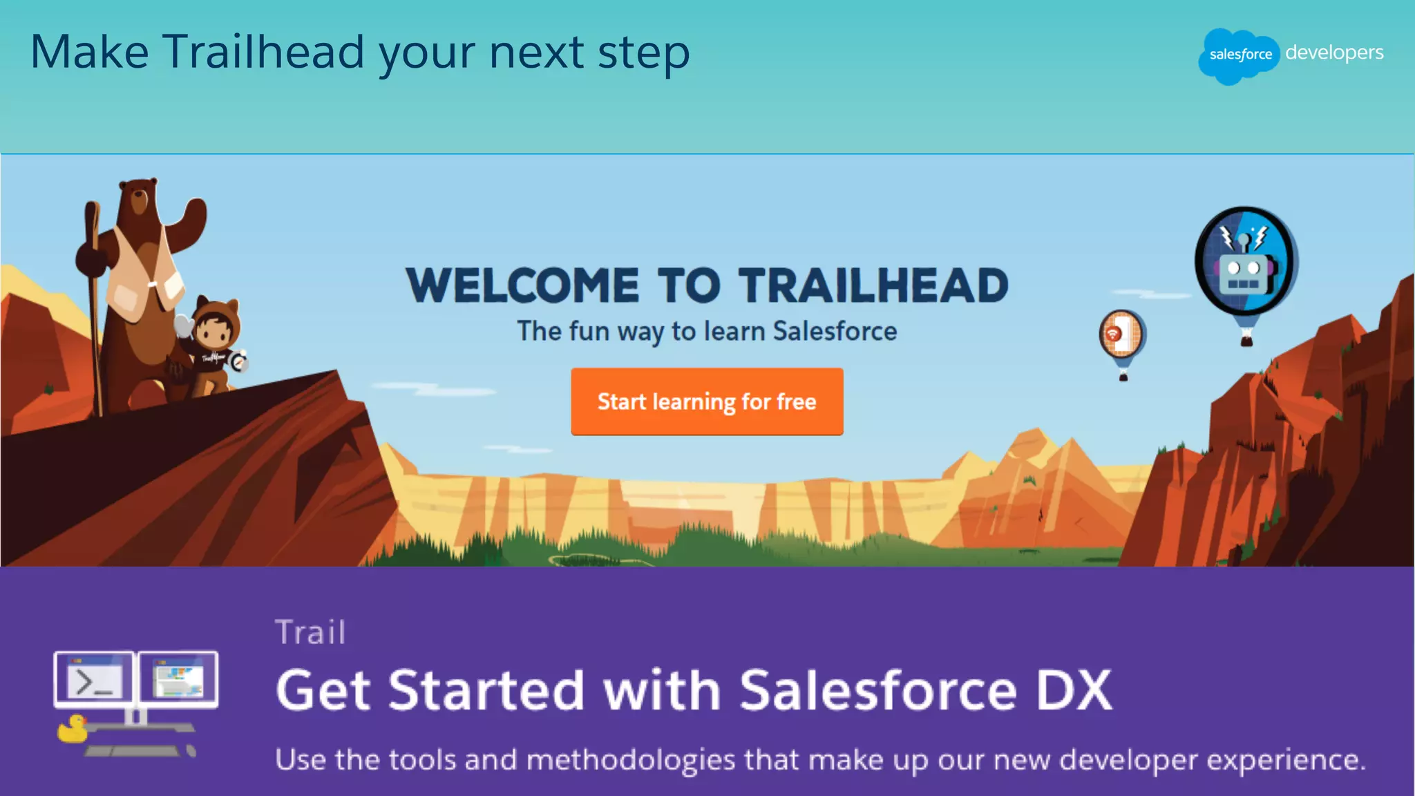 Make Trailhead your next step
 