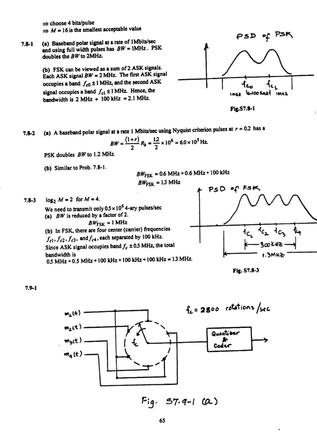 Modern digital and analog communication syatems by b p lathi solution