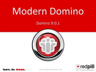 Modern Domino
Domino 9.0.1

learn. do. dream.

www.redpilldevelopment.com

 