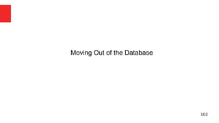 102 
Moving Out of the Database 
 