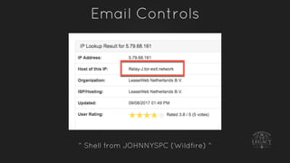 Email Controls
^ Shell from JOHNNYSPC (Wildfire) ^
 