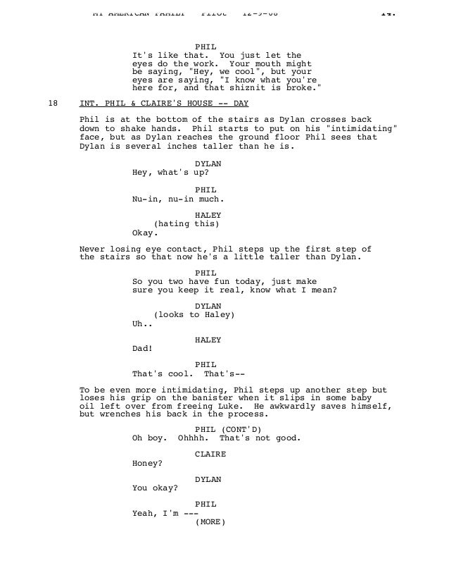 Modern family pilot script for educational purposes - משפחה מודרנית…