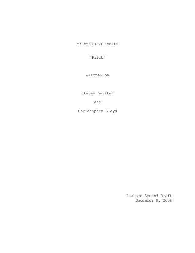 Modern family pilot script for educational purposes ...