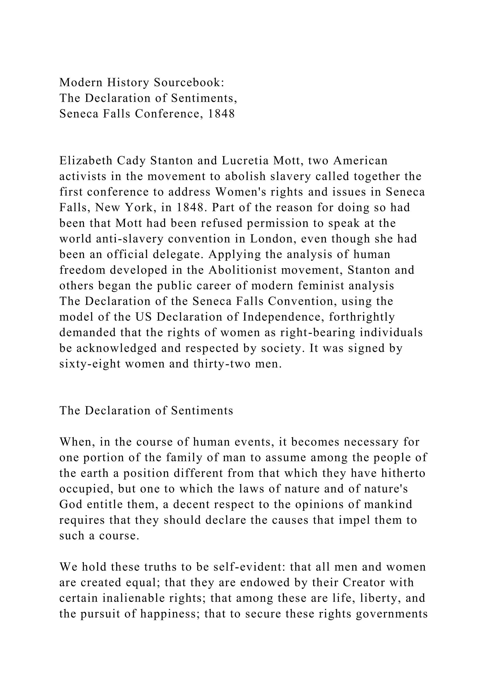 Modern History Sourcebook The Declaration of Sentiments, Seneca.docx