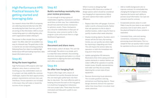 Step #2
Build a workshop mentality into
your review processes.
It’s not enough to bring a group of
stakeholders together, brainstorm and then
send them on their way. Your stakeholders
should have planned review checkpoints
to optimize results. These checkpoints
are critical for stakeholders to feel part of
the journey, raise concerns earlier in the
program cycles and ensure there is a high
likelihood of agreement.
Step #3
Document and share more.
Write it down, write it all down. This can't be
said enough. The advice is so simple, yet it
is a step that many overlook. Documenting
decisions, learning and work plans is a critical
requirement to aligning the team and holding
each other accountable.
Step #4
Go after low-hanging fruit
Projects often begin with a boost of
excitement but quickly dissipate because
the core team gets pulled back into their
day-to-day tasks. The most effective path to
keeping everyone focused on the long game
is to build low-hanging fruit milestones
into your project plan. These keep the team
motivated and help paint a path to your
future vision.
High Performance HMI:
Practical lessons for
getting started and
leveraging data
Our research shows that 90% of companies
are collecting industrial data but only 30%
are analyzing that data. Even less, just 2%,
are acting on the information. With so much
money being spent on collecting data, why
aren’t organizations better utilizing it?
The answer is often simplerthan you might
expect.Too often, data isn’t accessible in an
easy-to-interpret way.The good news is this
is a barrier we can start removing quickly by
following these four steps to enabling High
Performance HMI and making important, data-
based information jump out.
Step #1
Bring the team together.
High Performance HMI projects with high
adoption rates share a common trait.
Involving your key stakeholders early on
in a project can help solidify the common
challenges, explore the best opportunities,
prepare requirements and even test user
interfaces. Ensure operators are included
in this team, they will make or break the
success of your program.
When it comes to designing High
Performance HMI, there are a number of
design options which should be considered
low-hanging fruit improvements. Below
are seven options that make a world of
difference.
• Replace data links with gauges. A picture
really is worth a thousand words. Rather
than ask operators to link to data in
another location, make it easy for them to
quickly visualize what needs attention.
• Display trending objects. Numbers don’t
always tell the full story. By tracking
trends, you can quickly see what might
be improving or degrading over time.
This will impact the actions taken by
operators in both the immediate and
long-term time horizon.
• Update piping/other PID elements.
Illustrations that mimic piping and other
system elements in realistic fashion can
make it difficult for operators to quickly
isolate issues. Simplify representations
and make sure they are accurately
depicting the current state of your
equipment.
• Remove distracting visual elements.
This includes gradient coloring,
animations and flashing objects. These
design elements distract the operator
rather than draw them in to what most
needs attention.
• Add or modify background color to
improve contrast. It’s remarkable how
changing the background of a display
improves the human eye’s ability to
process visual information. Our eyes are
trained to look for contrast.
• Encapsulate process areas in a card.
Make it easy for your team to see related
processes next to each other, even if
the physical footprint of your solution is
separated.
• Consistent fonts, units and naming
conventions. Consistency is key to
processing visual information. This is a
simple fix that can quickly make it easier
for operators to focus on what’s critical.
 