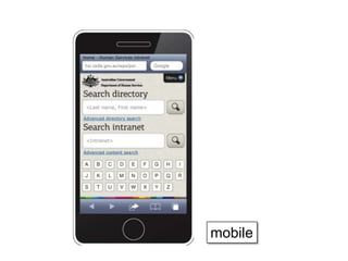 Step Two Designs (www.steptwo.com.au) What modern intranet home pages look like • May 2013
Step Two DESIGNS
mobile
 