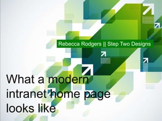 What a modern intranet home page looks like Slide 1
