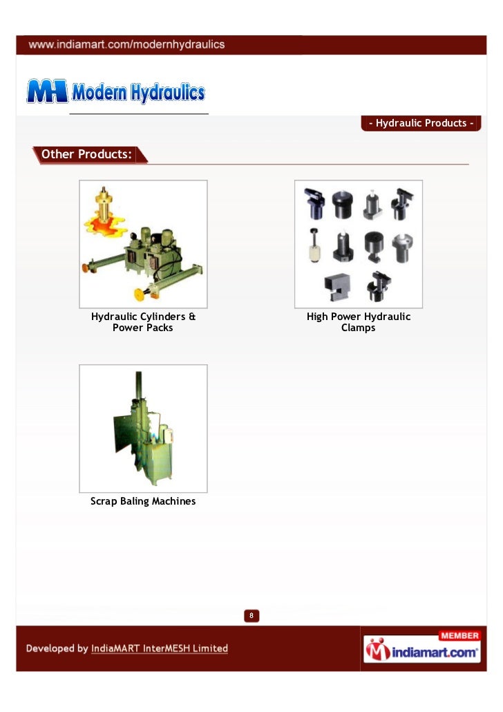 Modern Hydraulics, Pune, Hydraulic Products