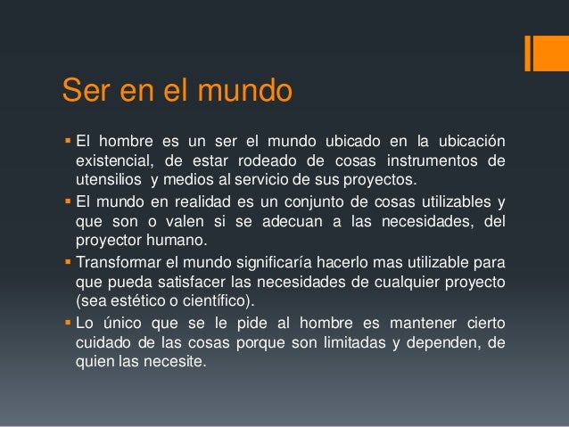 El Concepto Del Ser En El Mundo En Heidegger es.slideshare.net