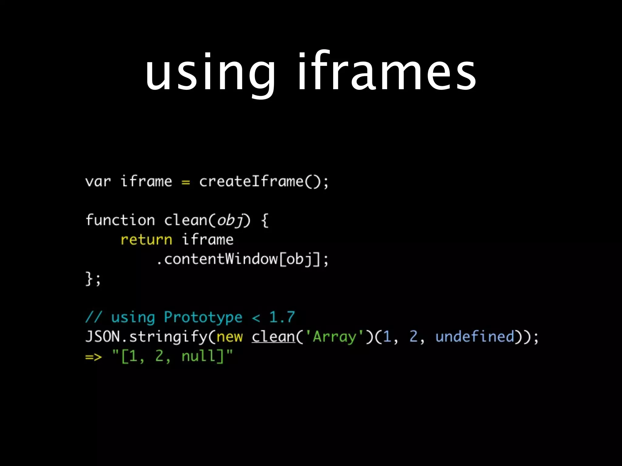 using iframes
 