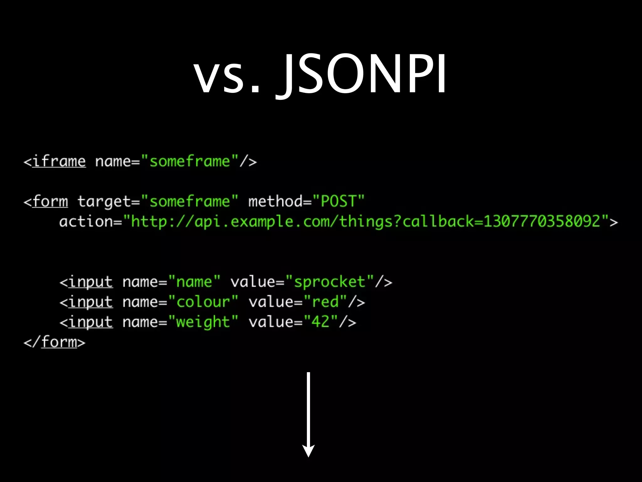 vs. JSONPI
 