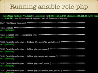 Running ansible-role-php
 
