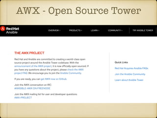 AWX - Open Source Tower
 