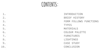 Comprehensive Guide to Modern Interior Design Styles and Principles | PDF