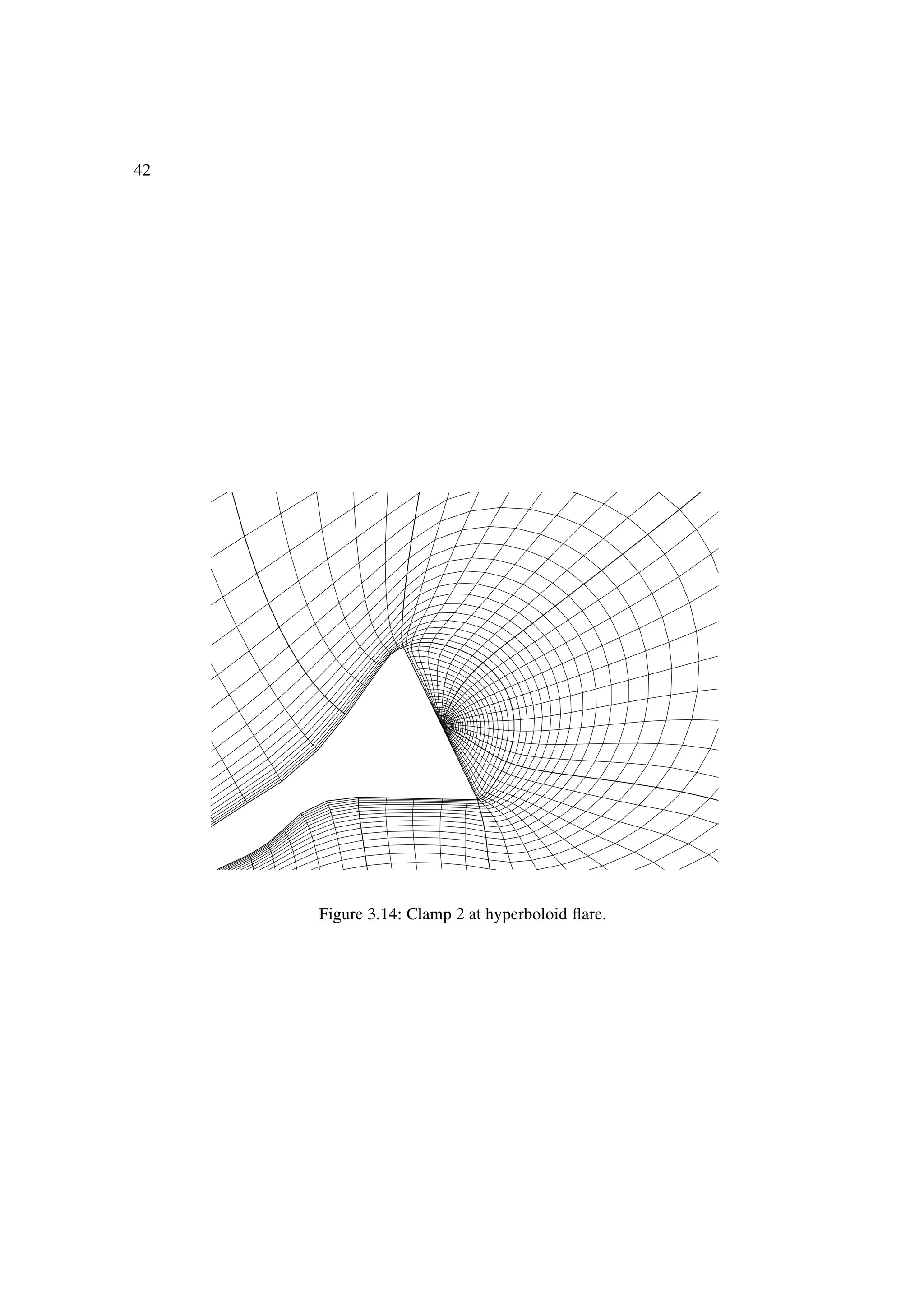 42




     Figure 3.14: Clamp 2 at hyperboloid ßare.
 