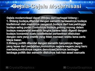 Gejala-Gejala Modernisasi
 