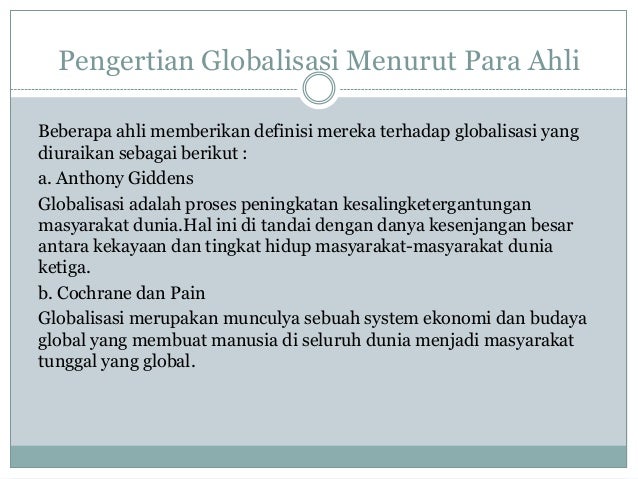 Modernisasi Globalisasi Saya