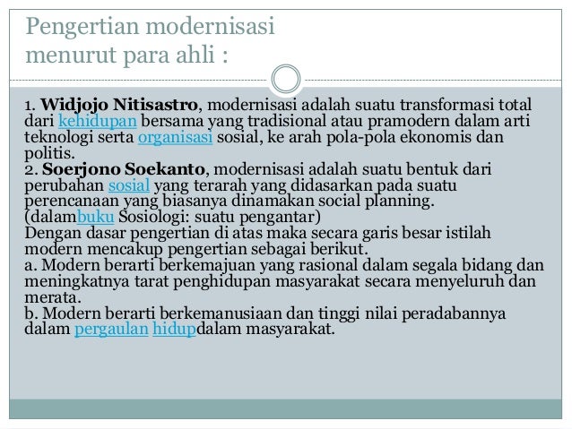 Modernisasi Globalisasi Saya