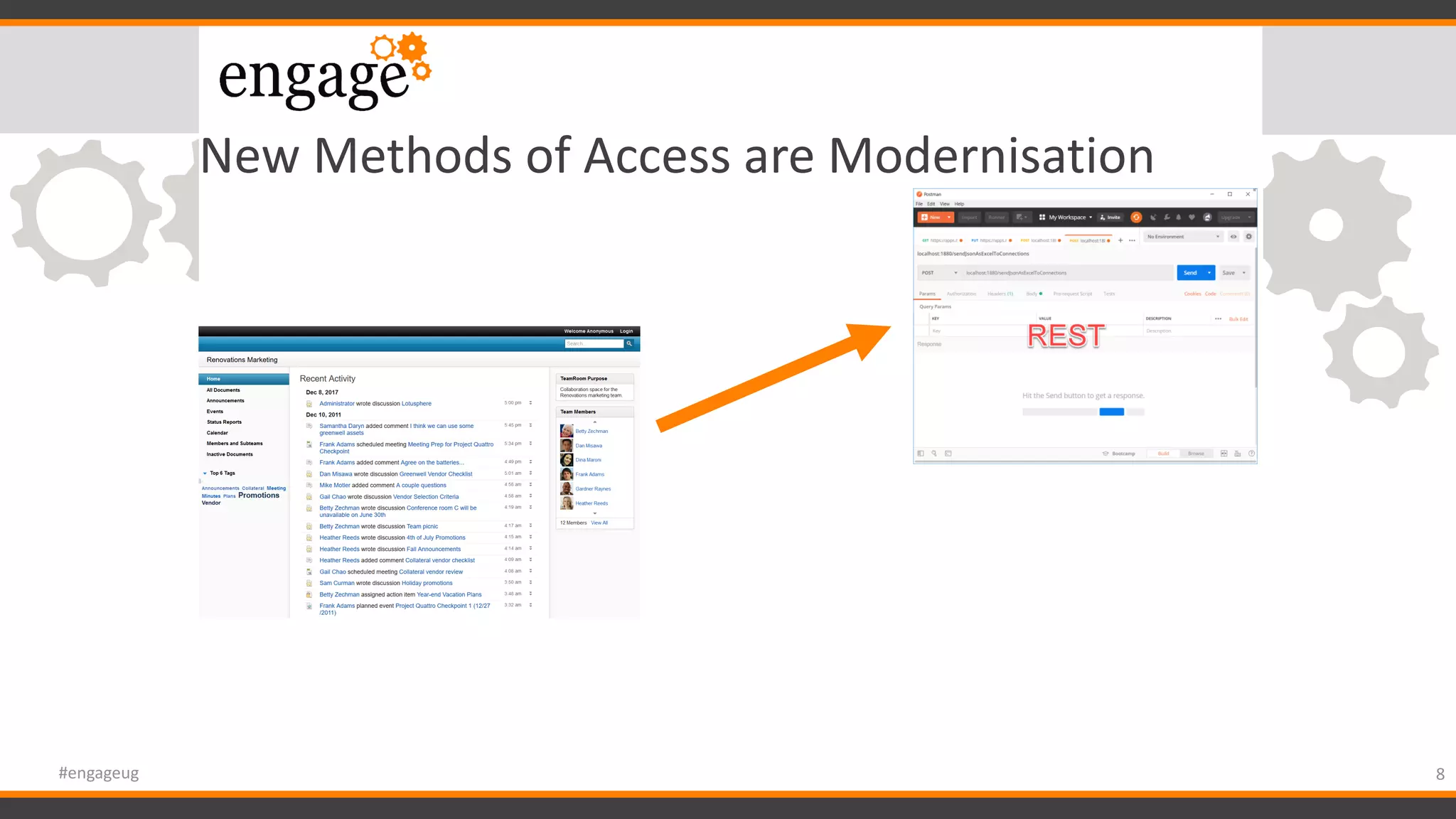 New Methods of Access are Modernisation
8#engageug
 