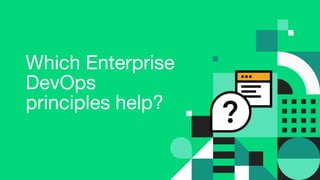 Which Enterprise
DevOps
principles help?
 