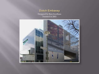 The Bauhaus Founded by Walter Gropius who was an architect, but nothing seems to say whether or not he actually designed the buildingAlthough neither the Nazi Party nor Hitler himself had a cohesive architectural policy before they came to power in 1933, Nazi writers like Wilhelm Frick and Alfred Rosenberg had already labeled the Bauhaus "un-German" and criticized its modernist styles, deliberately generating public controversy over issues like flat roofs. Increasingly through the early 1930s, they characterized the Bauhaus as a front for communists and social liberals. Indeed, a number of communist students loyal to Meyer moved to the Soviet Union when he was fired in 1930.Even before the Nazis came to power, political pressure on Bauhaus had increased. But the Nazi regime was determined to crack down on what it saw as the foreign, probably Jewish influences of "cosmopolitan modernism." Despite Gropius's protestations that as a war veteran and a patriot his work had no subversive political intent, the Berlin Bauhaus was pressured to close in April 1933.